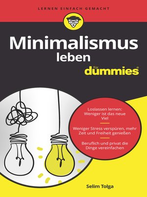 cover image of Minimalismus leben f&uuml;r Dummies